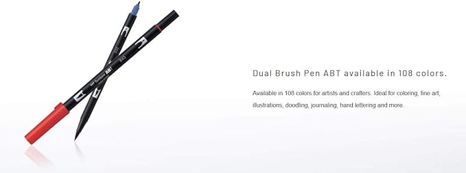 Tombow 56197 Dual Brush Pen Art Markers, Desert Flora, 10-Pack. Blendable, Brush and Fine Tip Markers