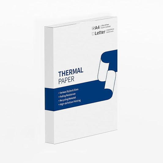 Thermal Paper, Thermal Printer Paper 8.27 x 11.69 Size, Thermal paper for portable printer Compatible with Hprt、Phomemo、Itari M08F MT800 Brother Pocket PJ763MFi Letter folded Paper 100 sheets