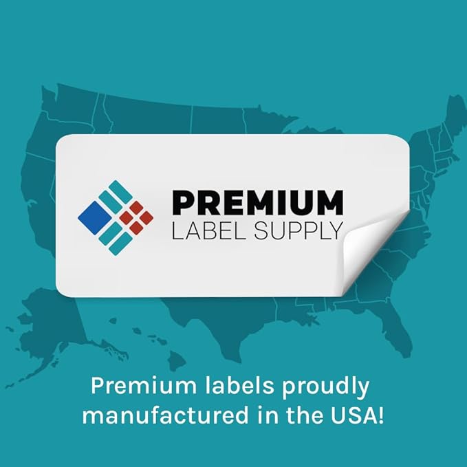 Premium Label Supply Glossy White Square Sticker Labels – 3" x 3" – (6 per Sheet) (Glossy White for Laser Only, 60 Labels)