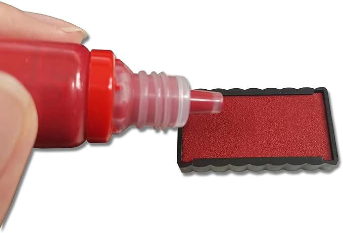 WAFJAMF Approved Message Stamp Self-Inking Rubber Stamp Office Stamp Red Ink-Medium