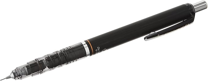 Zebra Delguard Mechanical Pencil, 0.5 Mm, Hb (#2.5), Black Lead, Black Barrel, 3/pack