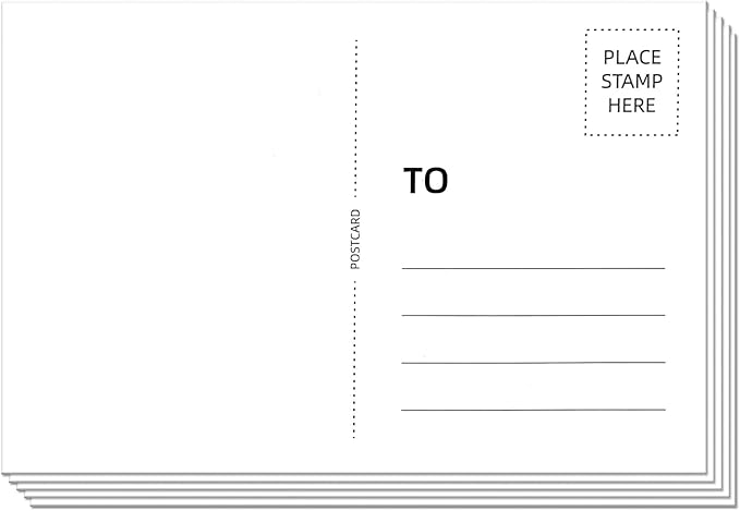 50 Pack Blank Postcard for Mailing, 4x6 Thick 14pt Mailable Post Cards Set for DIY Greeting Cards Thank You Card and More (White)