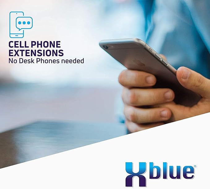 XBLUE QB1 System Bundle with 10 IP8g IP Phones Including Auto Attendant, Voicemail, Cell & Remote Phone Extensions & Call Recording