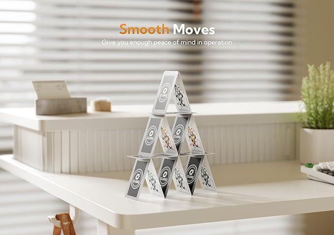 Standing Desk with Roller Shutter Door, Electric Standing Desk Adjustable Height, Adjustable Standing Desk with Storage Shelves, 48 Inch White