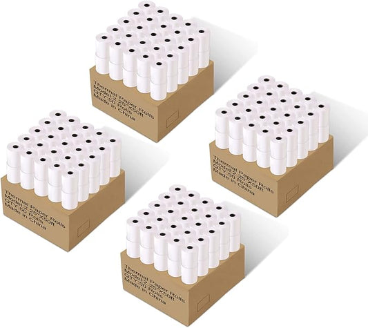 Immuson 2 1/4 x 50 Thermal Paper Receipt Rolls 2.25 x 50 ft Receipt Paper POS Cash Register Fits Credit Card Terminals Verifone (200 Rolls)