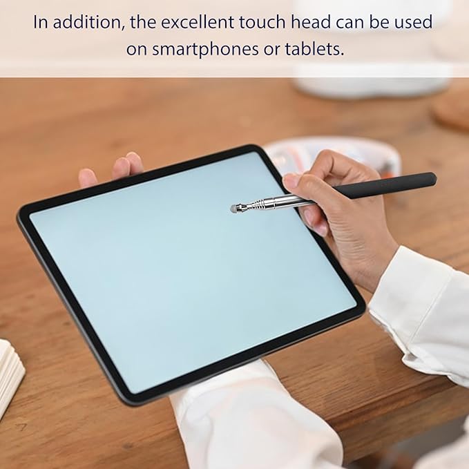Retractable Teacher Pointer ππ.π'', Pointer Stick with π¦πππΉππ Smooth Sensitive Tablet Pen Stylus Pen, Teacher Coach Presenter Pointer Black