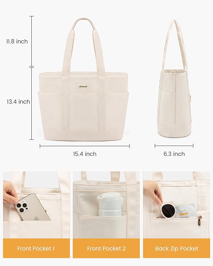 LOVEVOOK Tote Bag for Women,Lightweight Work Bag for Teacher, 15.6 Inch Laptop Bag,Large Shoulder Bag