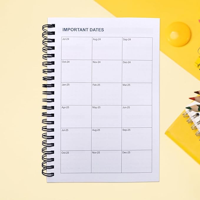 Cheneyboo 2024 Planner - Monthly Weekly Daily Planner 2024-2025, July 2024- December 2025 Planner 18 Month Planner, 7.5"x10.2" Spiral Bound, Black