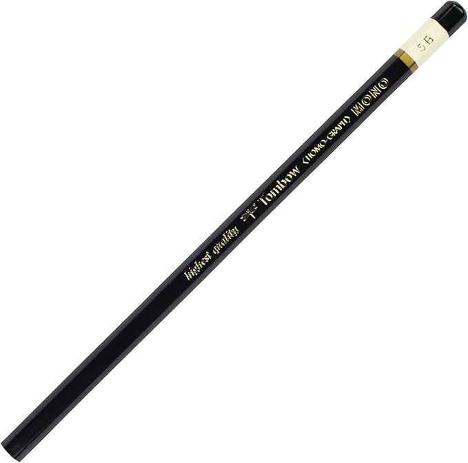 Tombow 51504 MONO Drawing Pencil, 5B, Graphite, 12-Pack