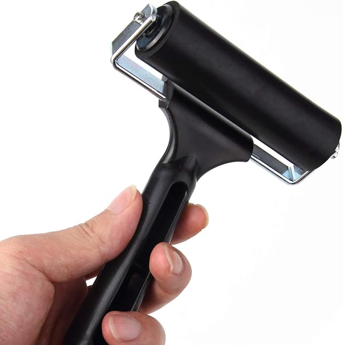 2Pcs Rubber Brayer Roller for Printmaking, Great for Gluing Application Also. (4inch+2.2 inch)