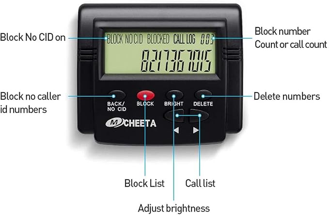 Call Blocker for Landline Phones Telephone 2000 Caller ID Box Blocking One Touch Number Block Device Block Unwanted Robocalls and Nuisance Calls