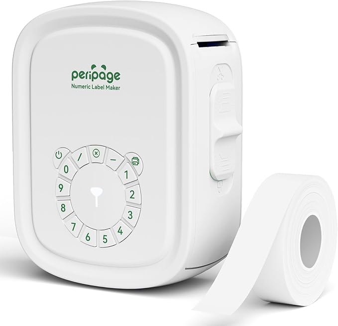 Portable Label Maker Machine P10Pro - Wireless Bluetooth Label Printer with Tape Included, Multiple Templates, Easy to Use for Office and Home Organization, USB Rechargeable(White)
