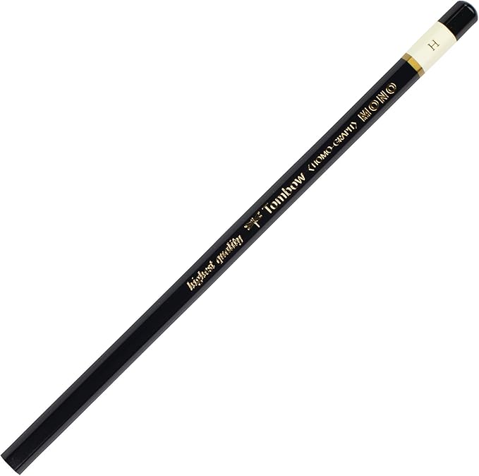 Tombow 51511MONO Drawing Pencil, H, Graphite 12-Pack