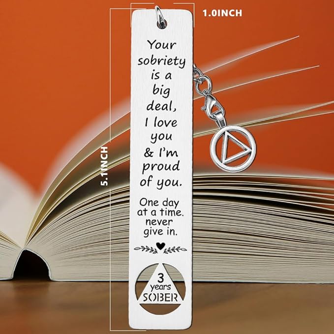 3 Year Sober Gifts for Men, Sobriety Gift for Men Women, Sober Recovery Alcoholics Recovering Gift, Sober Gifts for Loved One in Recovery, 3 Year Sober Anniversary gift-DB18