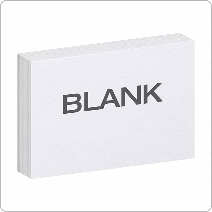 Oxford Blank Index Cards, 4 x 6 Inches, White, 10 Packs of 100 (40)