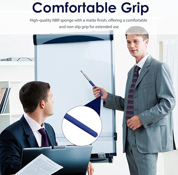 Retractable Teacher Pointer ππ.π'', Pointer Stick with π¦πππΉππ Smooth Sensitive Tablet Pen Stylus Pen, Teacher Coach Presenter Pointer Blue