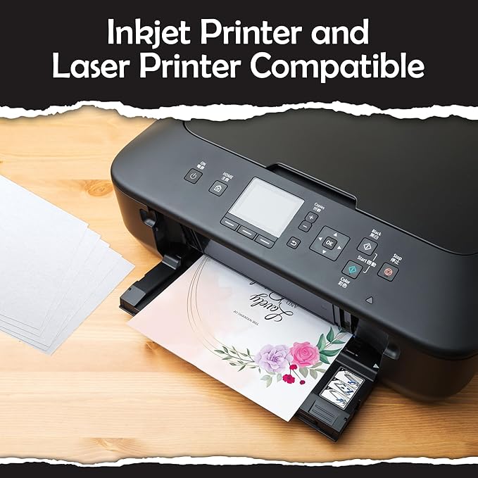 Sanzix 120 Pack Printable Blank Business Cards 2" x 3.5" White Heavyweight Cardstock 80 Lbs 220 GSM