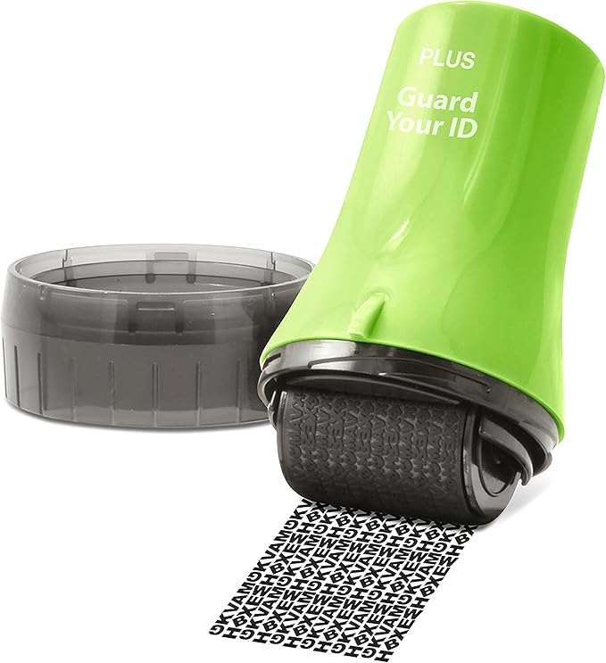 Wide Advanced Security Roller, Defend Your Identity with Guard Your ID Theft Prevention and Protection Stamp, Easy to use Mess Free, ASOTV (Wide 3-Pack, Mixed Color: Turquoise, Green, White)