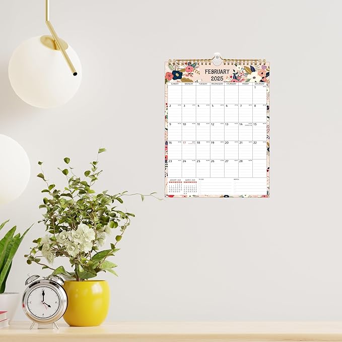 Wall Calendar 2025-2026 – 2 Year Calendar 2025-2026, 8.5 x 11 In, Jan 2025 - Dec 2026, 2025 Calendar 24 Months, Small Monthly Calendar 2025 Vertical, Ruled Blocks, Thick Paper, Holidays, To-do & Notes