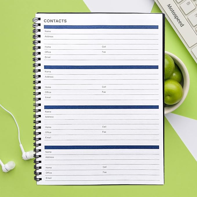 Cheneyboo 2024 Calendar Planner: July 2024-December 2025 Calendar Planner 2024-2025, 7.6"x10.2" Larger Size Planner with Double Inner Pocket, 18 Month Calendar Planner, Black