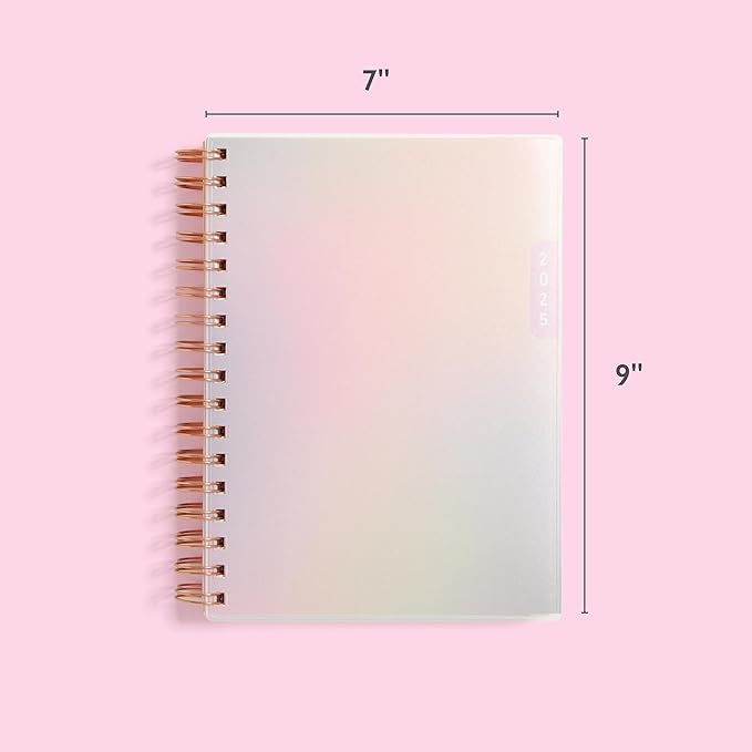 WAAV 2025 Weekly and Monthly Planner Calendar, January 2025 - December 2025, 5.875” x 8.625", Ombre Flexible Cover, Laminated Tabs, Wirebound, Storage Pocket, Gloria (Gloria- 2025, 5.875" x 8.625")