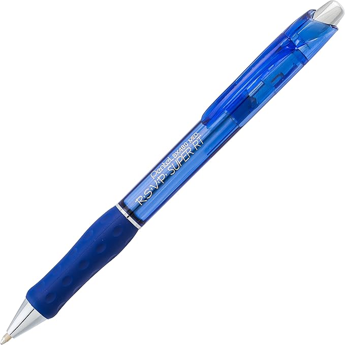 RSVP Super-Smooth Ballpoint Retractable Pen, Assorted , 8 Pack (BX480BP8M)