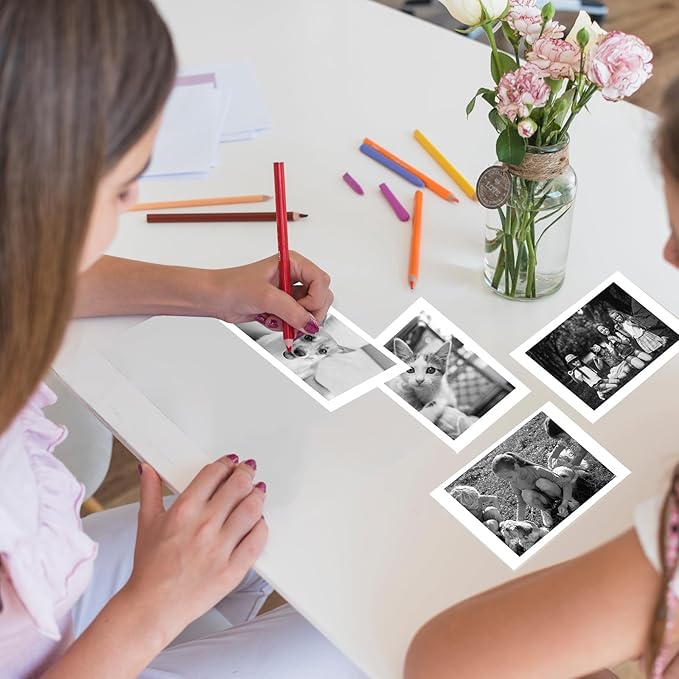 6 Rolls Kids Camera Instant Print Refill Paper Set, Phetium HD Printing Thermal Paper for Most Kids Instant Camera Photo Print (White-6 Rolls)