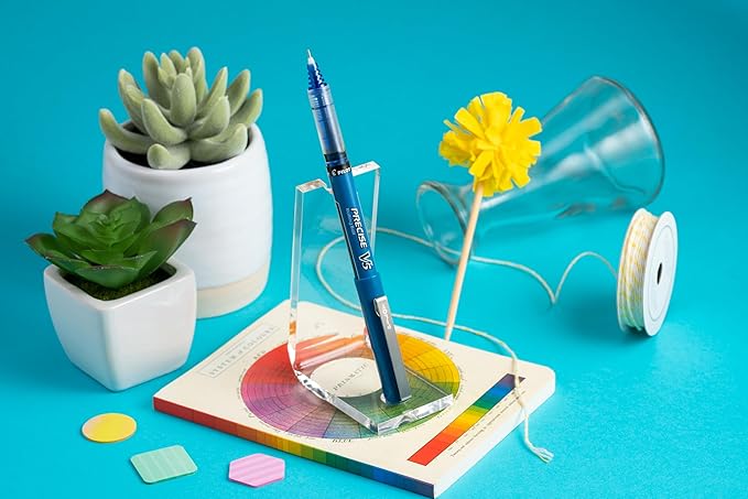 Pilot, Precise V5, Capped Liquid Ink Rolling Ball Pens, Extra Fine Point 0.5 mm, Blue, Pack of 5