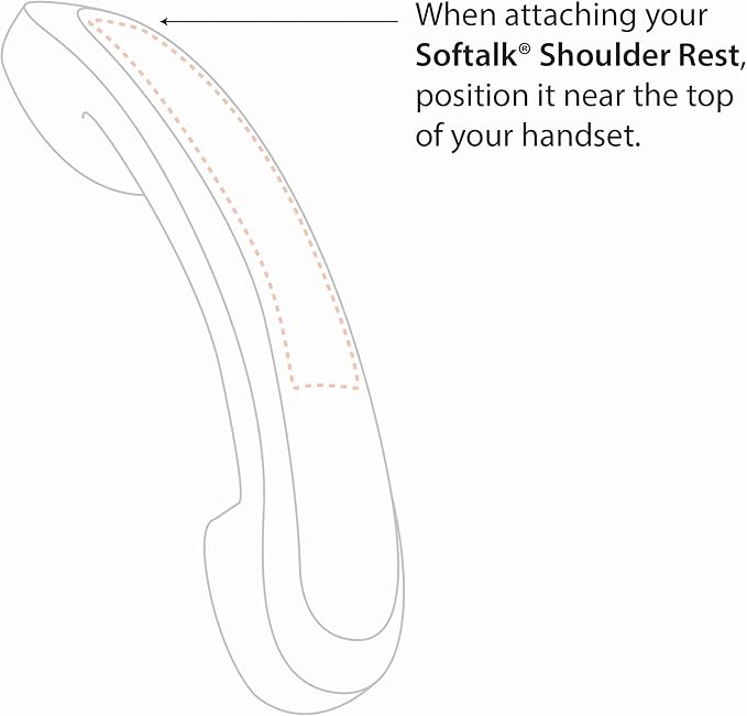 Softalk Antibacterial Black Phone Shoulder Rest | Landline Telephone Accessory (00101M)
