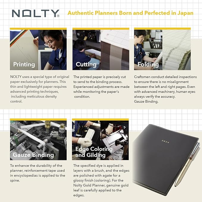 NOLTY Lights Small 3 Weekly Planner 2025, Japanese Edition, Black