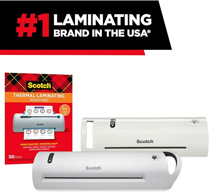 Scotch Thermal Laminating Pouches Premium Quality, 5 Mil Thick for Extra Protection, 20 Pack Business Card Size Laminating Sheets, Our Most Durable Lamination Pouch, 2.3 x 3.7 inches (TP5851-20)