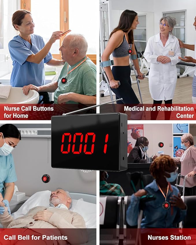 CallToU Wireless Calling System Customers Patient Pager System 1 Display Receiver Only(Need to Be Paired with Transmitter to Work)