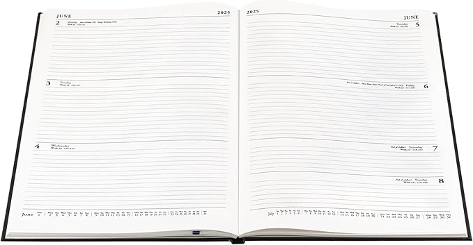 Collins Essential 2025 Business Diary - A4 Week to View Planner with Faux Leather Bound Cover - Maroon - ESSA43.78-25