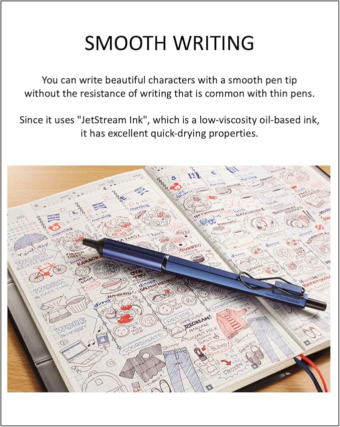 Uni Jetstream EDGE3 0.28mm Oil-based Ballpoint Pen Black Body + Black/Red/Blue Refills, Sticky Notes Value Set