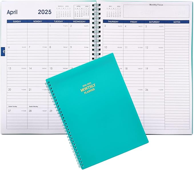 Cheneyboo 2024 Calendar Planner: July 2024-December 2025 Calendar Planner 2024-2025, 7.5"x10.2" Larger Size Planner with Double Inner Pocket, 18 Month Calendar Planner, Green