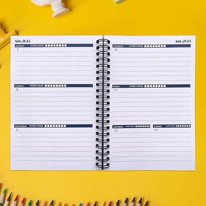Cheneyboo 2024 Planner - Monthly Weekly Daily Planner 2024-2025, July 2024- December 2025 Planner 18 Month Planner, 7.5"x10.2" Spiral Bound, Black