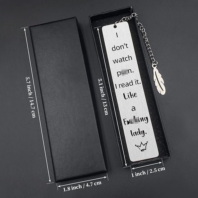 Metal Bookmarks for Women Book Lover Bookish Gifts,BookMarker with Chain for Birthday Christmas Valentines Gifts,with Exquisite Gift Box for Women Men Friends Teacher Classmate Book Lovers