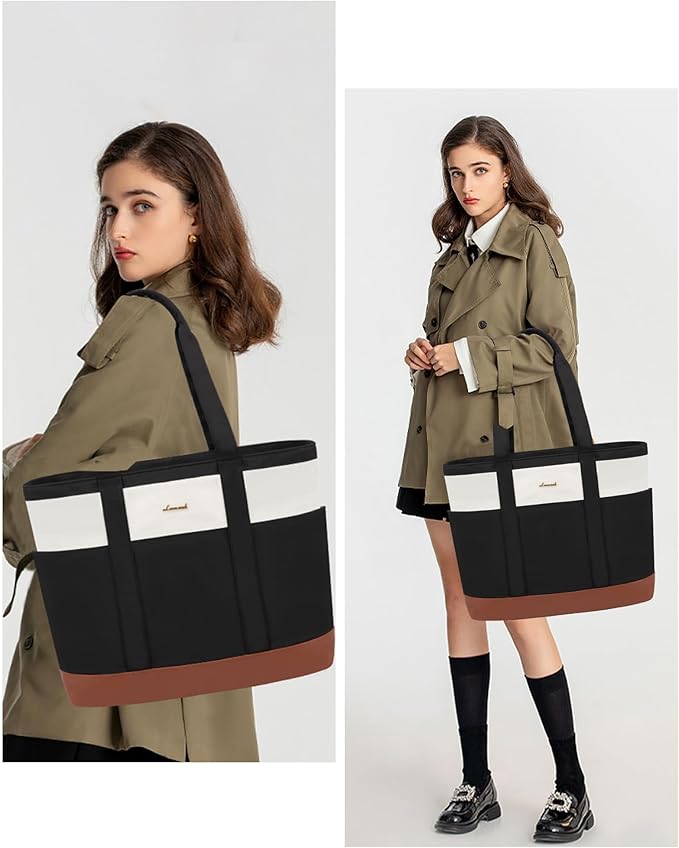 LOVEVOOK Tote Bag for Women,Lightweight Work Bag for Teacher, 15.6 Inch Laptop Bag,Large Shoulder Bag