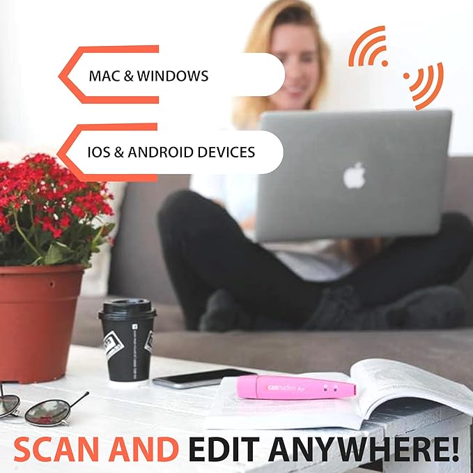 Scanmarker Air Pen Scanner & Translator Pen | Electronic Translation Pen & Smart Reading Pen for Dyslexia, Students & Professionals - Compatible with Mac, Windows, iOS & Android (Pink)