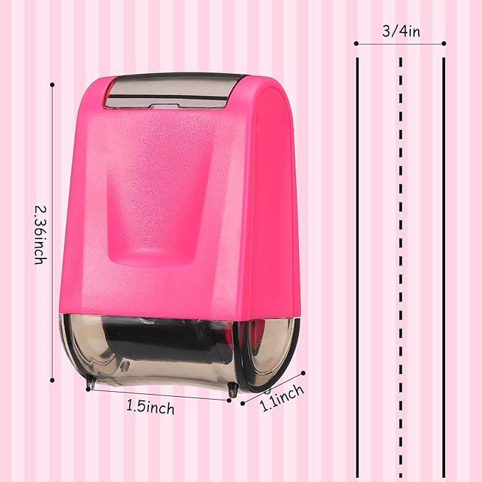 Sherr 2 Handwriting Line Stamp Roller Dashed Handwriting Lines Practice Roller Stamp for Kids, Teachers Kindergarten Education Classroom Back to School Need(2.72 x 2.44 x 1.54 Inch,Pink)