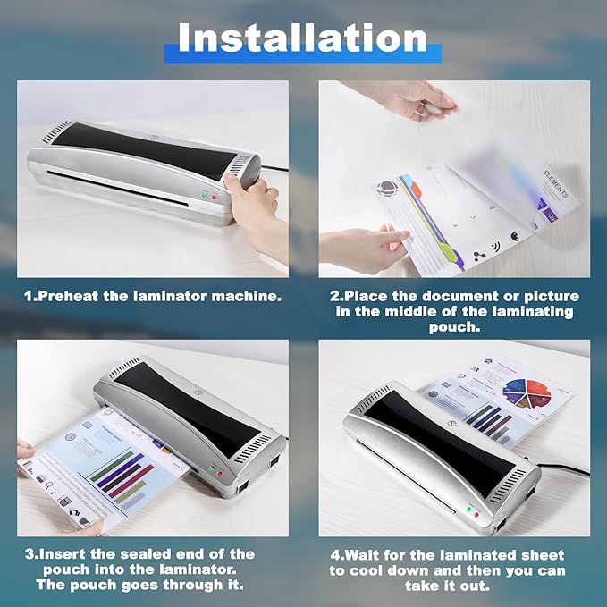 600 Pack Laminating Sheets, 5Mil 9" x 11.5" Laminating Pouches,5Mil Clear Thermal Lamination Sheet Paper for Laminator, Holds 8.5 x 11 Inch Sheets