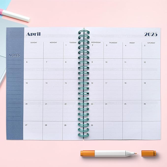 Cheneyboo Planner 2024-2025 - Monthly Weekly Daily Planner 2024-2025, July 2024- December 2025 Planner 18 Month Planner, 5.2"x7.5" Spiral Bound, Green