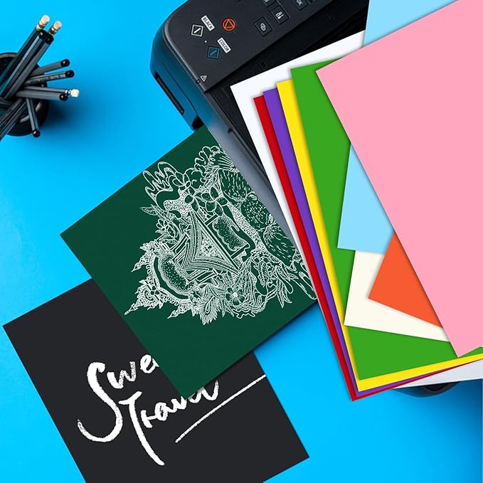 Cardstock 8.5" x 11 ",Cardstock Paper 85 lb/230 gsm,Black Card Stock for Printer,Drawing,Gift tags,Invitations, Cards etc (Black, 30 Sheets)