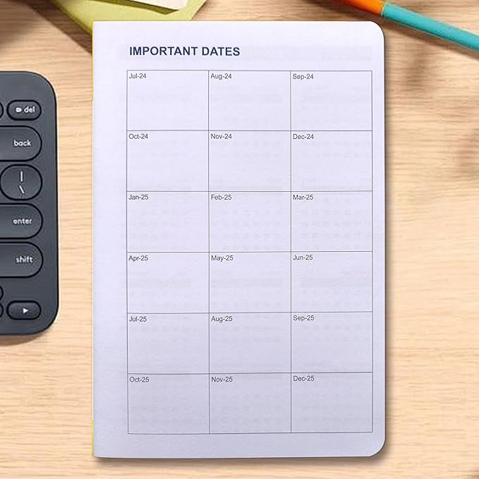 Cheneyboo Planner 2025 - January 2025- June 2026 Planner, Yearly Monthly Weekly Daily Planner 2025-2026, 18 Month Planner, Faux Leather Hardcover, 5.2"x7.5", Black