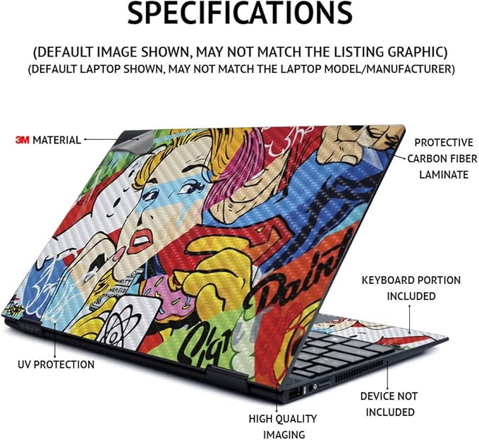 MightySkins Carbon Fiber Skin for HP Pavilion X360 14" (2018) - Solid Teal | Protective, Durable Textured Carbon Fiber Finish | Easy to Apply, Remove, and Change Styles | Made in The USA