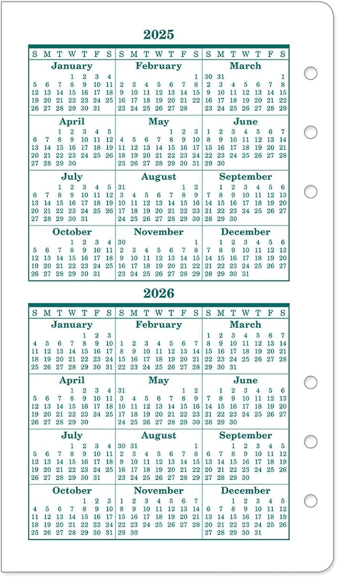 FranklinCovey - Original Two Page Per Day Ring-Bound Planner (Pocket, Jan 2025 - Dec 2025)