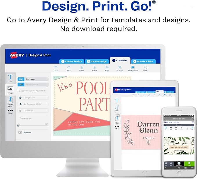 Avery Postcards with Scalloped Corners and Sure Feed Technology, 3.5" x 5", Matte White, 100 Cards Total, Laser/Inkjet Printable Cards (5626)