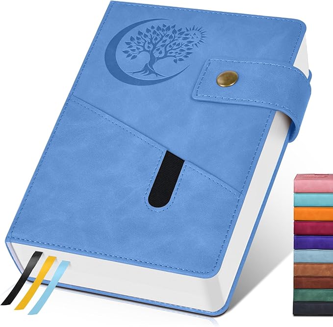 365 Page Thick Lined Journal Notebook for Men Women, B5 Large Leather Journals for Writing, Hardcover Notebooks for Work, School, Note Taking, Business, Travel Diary, College Ruled 7.6" x 10"