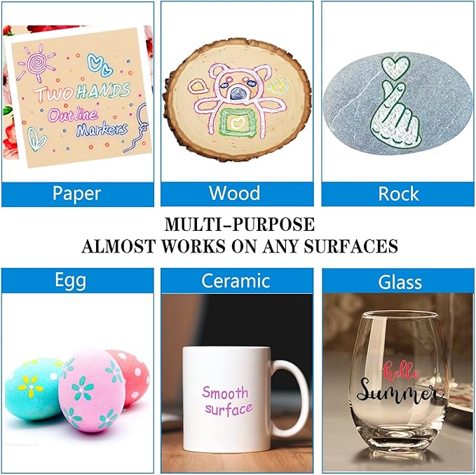 Shimmer Outline Markers Doodle Outline Pens:12 Glitter Pens Outliner Set Christmas Stocking Stuffers Tween Teen Girl Gifts Trendy Stuff Cute Arts Crafts Supplies Kids Ages 4 6 8 9 10 14 16 18 Year Old