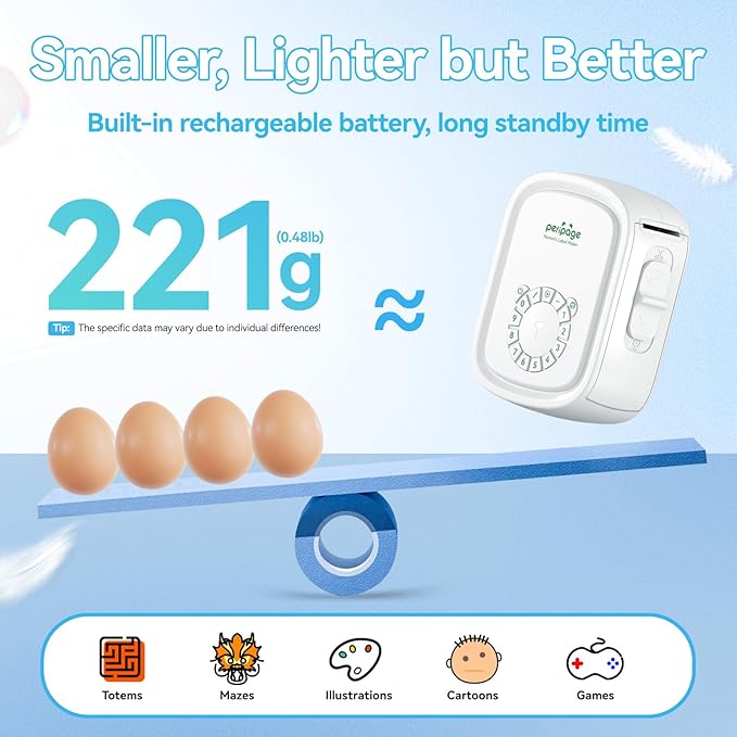 Portable Label Maker Machine P10Pro - Wireless Bluetooth Label Printer with Tape Included, Multiple Templates, Easy to Use for Office and Home Organization, USB Rechargeable(White)